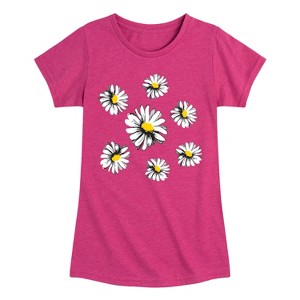 Girls' - Instant Message - Daisies Fitted Short Sleeve Graphic T-Shirt - 1 of 4