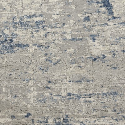 Blue and Gray Abstract Rectangular Area Rug