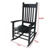 FONTOI Wooden Rocking Chair Porch, Rocker Chairs with High Back and Widen Seat, Rocking Chairs for Home Garden, Black, 24.29"*45.28"*33.07" - 2 of 4