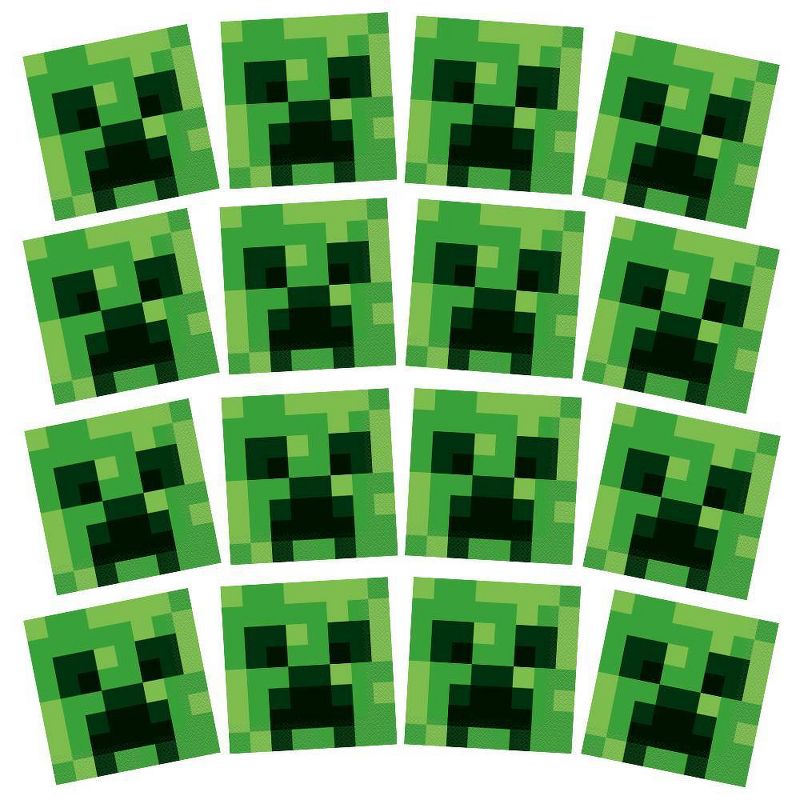 Minecraft 16ct Party Paper Napkins, 3 of 5