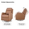 Ofelia Upholstery Wingback Swivel Recliner for Bedroom and Living Room |Artful Living Design - 3 of 4