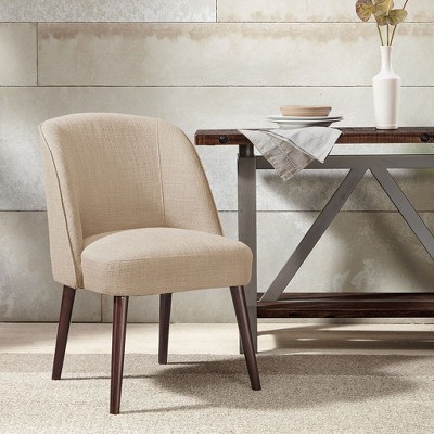 NicBex Dining Chairs Side Chair Upholstered Chair Rounded Back Dining Chairs with Wood Legs, Fabric Accent for Kitchen, Bedroom