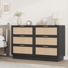 5/6 Drawer Rattan Dresser, Wooden Chest of Drawers for Bedroom, Closet, Entryway, Modern Storage Organizer, Easy Assemble - 3 of 4