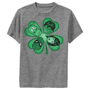 Boy's Marvel St. Patrick's Day Hero Four-Leaf Clover Performance Tee - 1 of 4