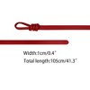 Elerevyo Women's Faux Leather Skinny Belt for Dress Adjustable Knotted Thin Waist Belts - 3 of 4