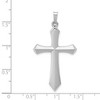 Black Bow Jewelry 14k Yellow or White Gold Hollow 2D Passion Cross Pendant, 22 x 42mm - 4 of 4