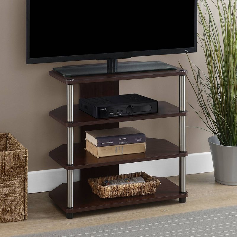 Breighton Home Designs2Go Corner TV Stand for TVs up to 29 Inches Espresso, 2 of 5