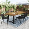 Patio Dining Chairs Stackable Chairs with Breathable Design Modern Simple Art Style (Set of 2) - 4 of 4