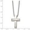 Black Bow Jewelry Stainless Steel Brushed and Polished Cross Necklace - 22 Inch - 4 of 4