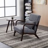 Okak Mid-Century Style Upholstered Armchair with Solid Wood Frame,Reading Leisure Chair for Living Rooms,Relaxation Areas - 2 of 4