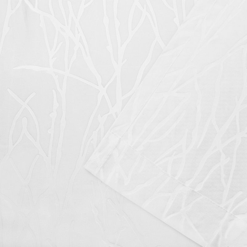 Exclusive Home Edinburgh Sheer Branch Burnout Grommet Top Curtain Panel Pair, 52"x96", Winter White, 4 of 5