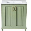 YOOCOZZ 30" Freestanding Bathroom Vanity with Ceramic Sink,Hidden Drawer and Storage Cabinet - 2 of 4