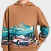 Boys' Chevrolet Oversized Hooded Fleece Sweatshirt - Brown - 2 of 4