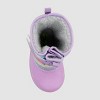 Western Chief Toddler Girls' Denali Lighted Faux Fur Heart Winter Boots - Purple - 3 of 4