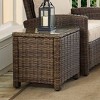 HomeStock Bradenton Outdoor Wicker Rectangular Side Table - 4 of 4
