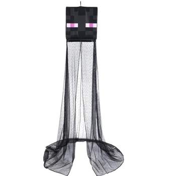 Ukonic Minecraft Enderman Kids Bed Canopy for Ceiling, Hanging Curtain Netting