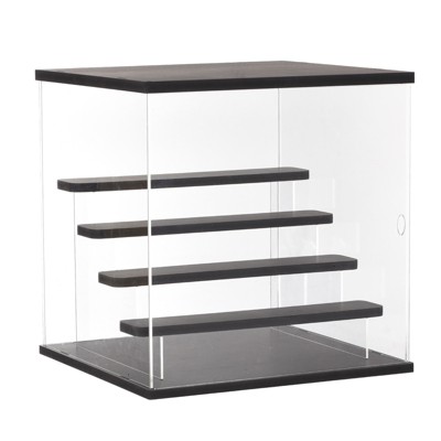 Unique Bargains Clear LED Light Dustproof Assembled Display Box for Collectibles