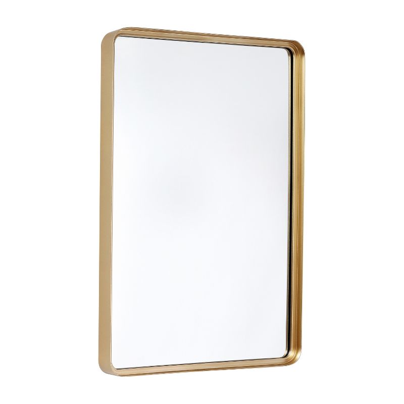 Flash Furniture Janinne 20"x30" Rectangle Gold Metal Deep Framed Wall Mirror - Large Accent Mirror for Bathroom, Entryway, Dining Room, & Living Room, 1 of 14