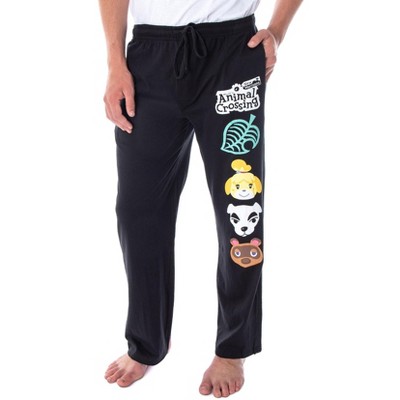 Seven Times Six Animal Crossing New Horizons Character Pajamas Sleep Pants Black