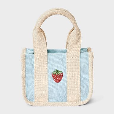 Toddler Girls' Strawberry Tote - Cat & Jack™ Blue