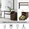 PAGED Gaming Desk Rectangular Home Office Desk with 1 Storage Drawer for Living Room, Left Facing Storage with 3 Tier Shelf - 3 of 4