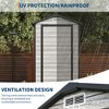 6x4 FT All-Weather Plastic Shed - Outdoor Resin Storage with Lockable Door, Ventilation & Windows - UV-Protected - 4 of 4