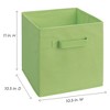 ClosetMaid Cubicals Fabric Drawer, Open Storage Bin for Home Organization, 11" H X 10.5" W X 10.5" D, Green (2 Pack) - 2 of 4