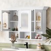 TiramisuBest 47" Wall Mounted Bathroom Cabinet with Mirror, Cabinet with 3 Adjustable Shelves and 3 Open Compartments - 2 of 4