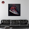 Notoriart Black and Red Hanging Sneaker Wall Art Framed - 2 of 4