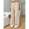 Women's High Waist Wide Leg Palazzo Pants Elastic Fit Casual Trousers with Pockets Palazzo Sweatpants - 4 of 4