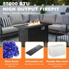 R.W.FLAME 43" Gas Fire Pit Table, 50,000 BTU Propane Burner with Steel Lid & Glass Stone, 2-in-1 Fire Pit & Table for Patio，Backyard Gatherings - 3 of 4