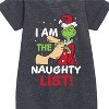 - Dr. Seuss - The Grinch I Am The Naughty List Graphic Short Sleeve Fleece Dress - 2 of 4