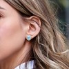 EVERLY JEWELRY | Sterling Silver 8 5/8 CT TGW Blue Topaz - Sky White Topaz Fashion Post Earrings - 4 of 4