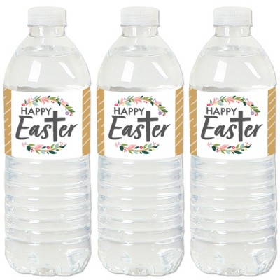 Big Dot of Happiness Religious Easter - Christian Holiday Party Water Bottle Sticker Labels - Set of 20