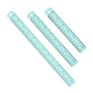 Unique Bargains Aluminum Alloy Rulers with Centimeters Millimeters Inches and Conversion Table - 1 of 4