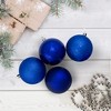 Northlight 32ct Shatterproof 4-Finish Christmas Ball Ornament Set 3.25" - Royal Blue - 2 of 4