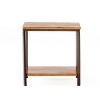 GDFStudio Ronan  Rustic Wood and Metal End Table with Storage Shelf - 4 of 4