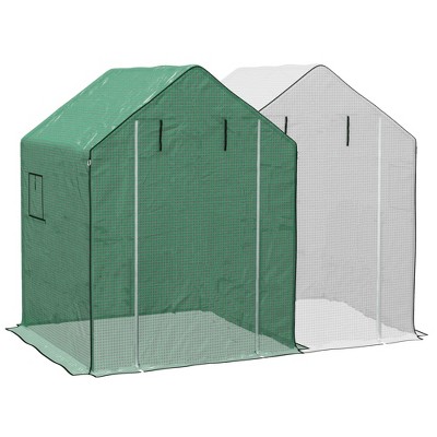 Outsunny Walk-in Greenhouse Cover Replacement for 01-0472, 55" x 56.25" x 74.75" Reinforced Anti-Tear PE Hot House Cover