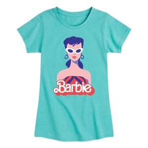 Girls' - Barbie - Retro Swimsuit Fitted Short Sleeve Graphic T-Shirt - 1 of 4