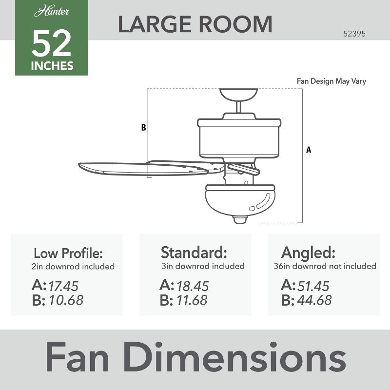 52" Newsome Glossy Ceiling Fan (Includes LED Light Bulb) - Hunter Fan, 6 of 19