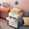 5-Drawer Chest, Wood Storage Dresser file Cabinet with Wheels - 2 of 4