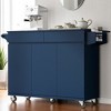 53.2" Rolling Kitchen Island with Drop Leaf, 2 Drawers, 3 Cabinets, Spice & Towel Rack, Adjustable Shelves, Mobile Storage Cart, Kitchen Cabinets - 3 of 4