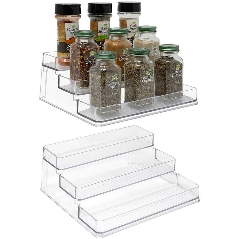 Sorbus Premium 3-Tier Spice Rack Organizer - Acrylic Spice Organization for Cabinet, Multipurpose Shelf - Durable Spice Organizer - 2 Pack), 1 of 8