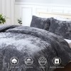 Velvet Duvet Cover Set, 3 Piece Luxury Soft Velvet Bedding Duvet Cover Set - 2 of 4