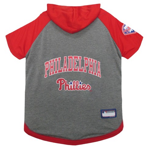 Mlb Philadelphia Phillies Pets First Pet Baseball Hoodie Shirt - Gray M :  Target