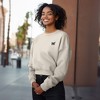 Dalix Butterfly Embroidered Fleece Relaxed Boxy Fit Long Sleeve Crewneck Sweatshirt Womens - 4 of 4