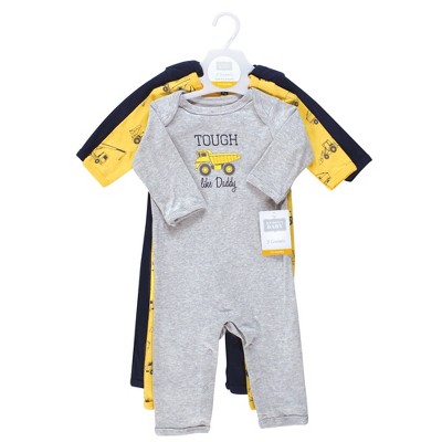 Hudson Baby Infant Boys Cotton Coveralls, Construction Target