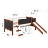 Twin Size Loft Bed with Slide for Bedroom - 2 of 4