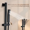 CASAINC 1-Spray Patterns with 10 Inches Wall Mount Dual Shower Heads with Sliding Rod in Spot Resist (Valve Included) - 2 of 4