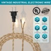 Unique Bargains Extension DIY Repairing Twisted Cloth Covered Lamp Wire with Plug 18 AWG - 3 of 4